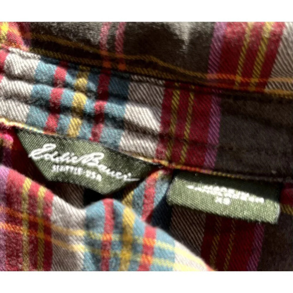 Eddie Bauer Cotton Flannel Button Down Long Sleeve Shirt XS - Picture 4 of 5